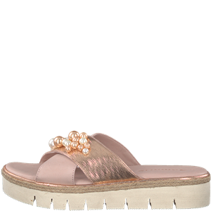 Tamaris Slip-on Slippers with Pearls - Rose 