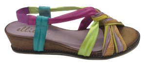 Multicolour Sling Back Soft Leather Sandal 